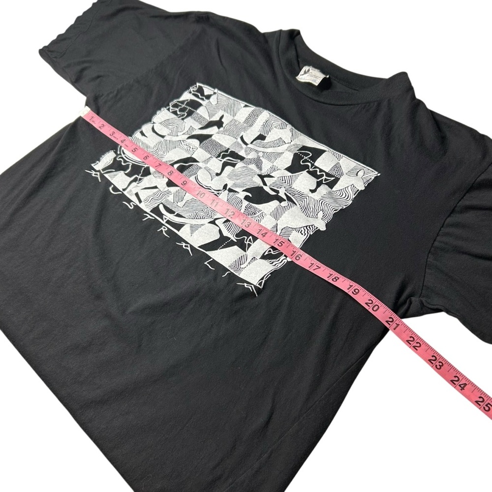 Vintage‎ 90s Abstract Art Graphic Tee Black White Modern Art T-Shirt Large - Picture 7 of 8